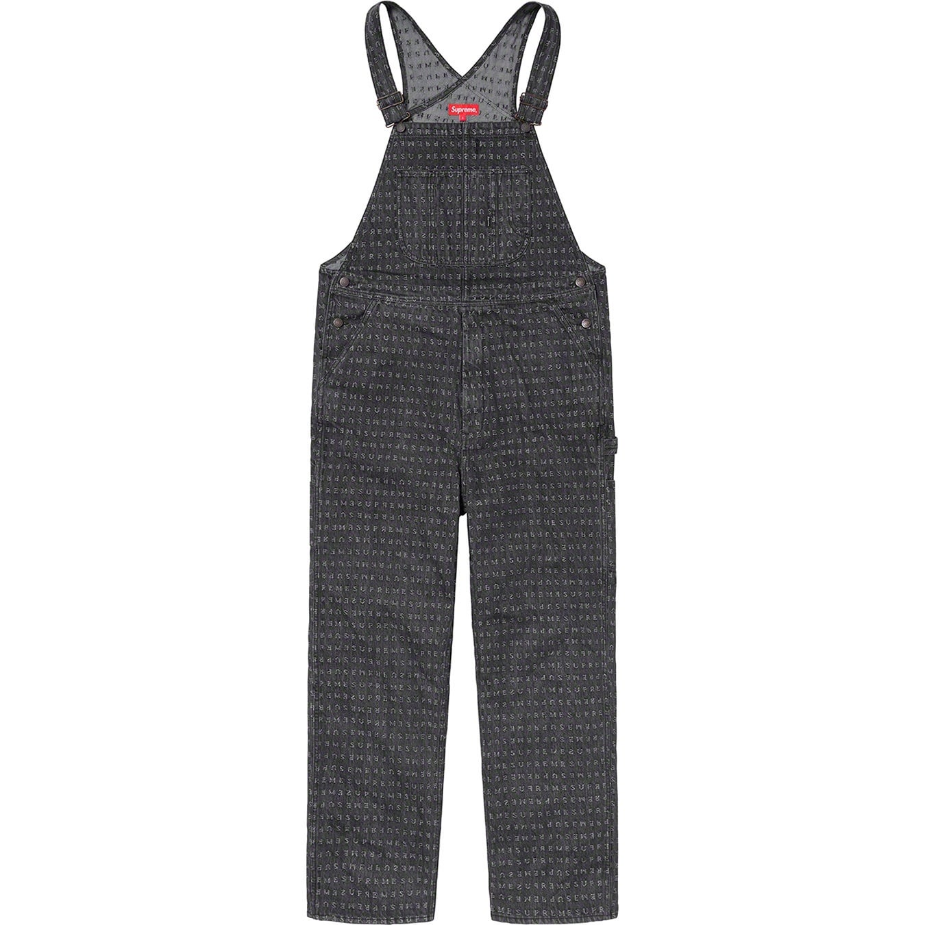 Jacquard Logos Denim Overalls view 5